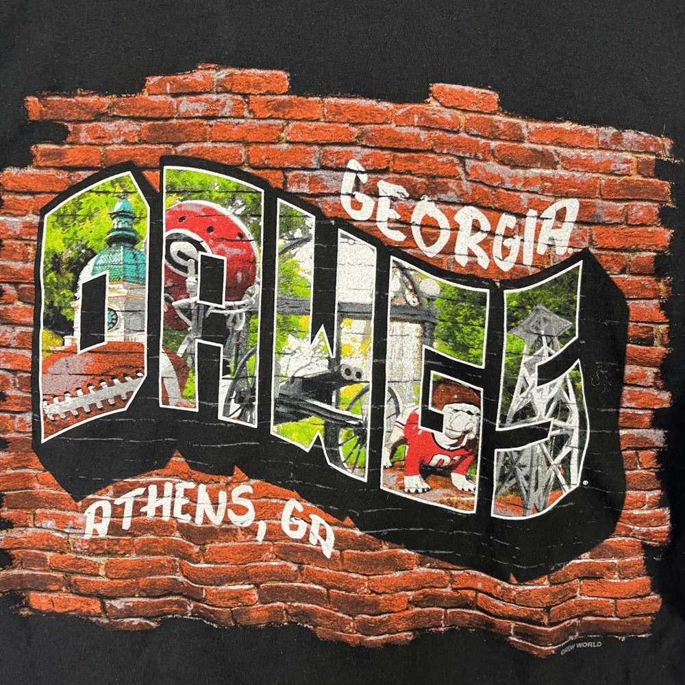 New World Graphics Georgia Bulldogs Mens Small Black Athens GA Dawgs T-Shirt UGA